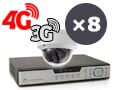 Kit vidéosurveillance 3G / 4G / 5G avec 8 caméras