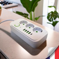 Multiprise blanche caméra cachée HD 1080P WiFi 4G détection de mouvement écoute à distance 128Go carte mémoire incluse