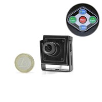 Micro caméra CCD 480 lignes avec menu de paramétrage OSD et mini objectif