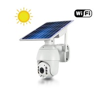 Caméra pilotable solaire IP Wifi HD 1080P waterproof Infrarouge accès à distance via iPhone Android 64 Go inclus