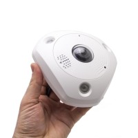 Caméra IP 6 Mégapixels panoramique 360° extérieure, vision nocturne, enregistrement sur microSDHC