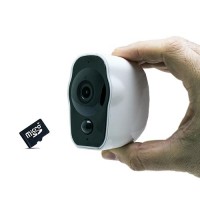 Smart caméra alarme WiFi HD 1080P 64Go grand angle avec batterie rechargeable 6 mois détection de mouvement et audio bidirectionnel Intérieure extérieur