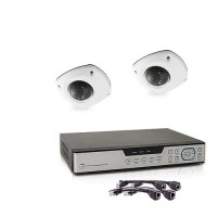 Kit de vidéosurveillance 5 Mpx intérieur extérieur avec enregistreur IP 1To et 2 caméras dôme HD 1080P PoE