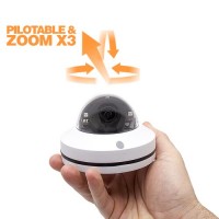 Mini caméra dôme pilotable PTZ HD 1080P Zoom ×3 vision nocturne extérieure IP66 analogique analogique AHD TVI CVI CVBS