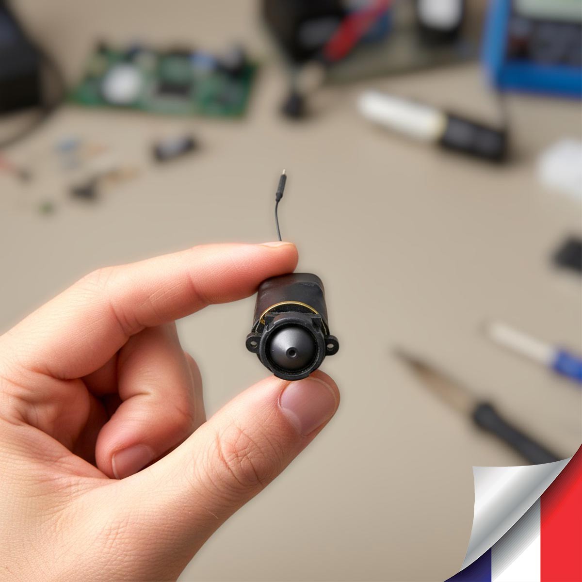 Micro caméra WiFi Full HD 1080P objectif pinhole connexion USB-C audio bidirectionnel enregistrement intelligent sur carte micro SD 128Go 