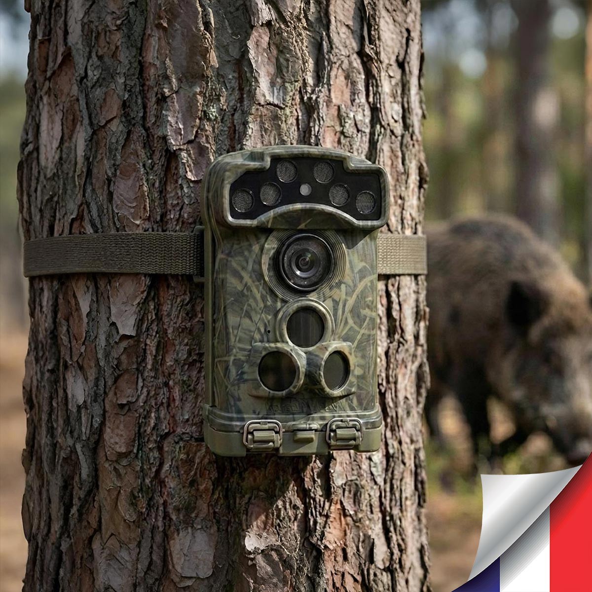 Caméra de Chasse Wi-Fi 3K Ultra-HD Photos 32 MP, Vidéo 3K Audio, Vision Nocturne Invisible, IP68