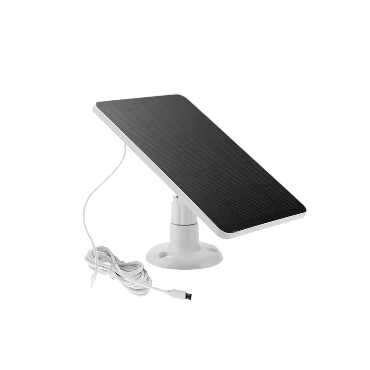 Panneau solaire 5W blanc pour caméra avec connexion USB-C longueur 2 mètres