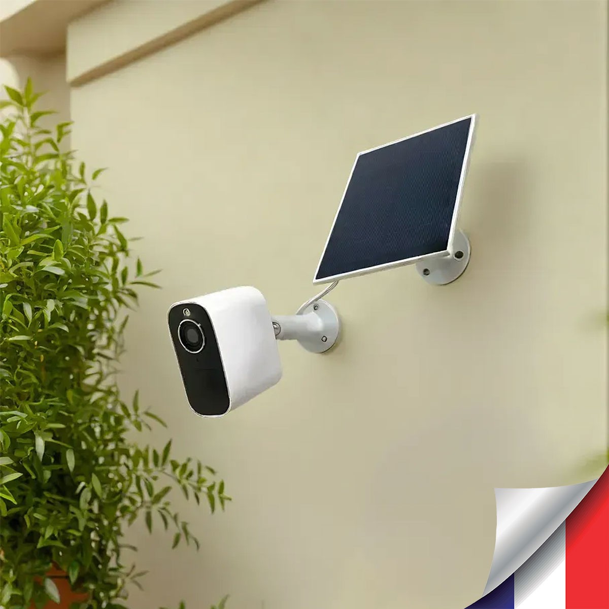 Camera blanche WiFi solaire UHD 2K infrarouge invisible très longue autonomie detection de mouvement et humaine 128Go