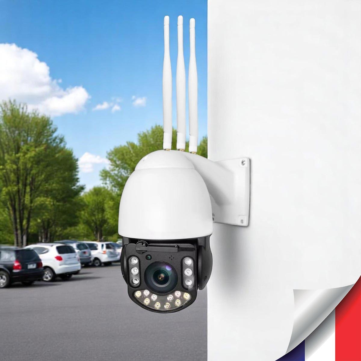 Caméra 4G pilotable intelligente UHD 2K détection de mouvement humaine véhicule et animaux autotracking essuie glace Zoom X5