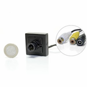 Micro caméra filaire audio video couleur CCD 550 lignes mini objectif