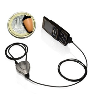 Micro oreillette à induction sans fil pour téléphone GSM
