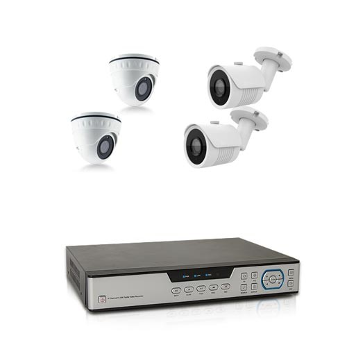 Kit vidéo surveillance 500 Go avec 4 caméras 420 lignes