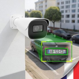 Caméra ANPR IP POE Ultra HD 2K vision nocturne avec reconnaissance de plaque d'immatriculation distance 7 à 30 mètres