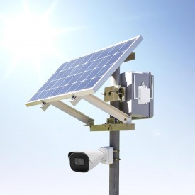 Kit vidéosurveillance 4G solaire 24h sur 24h caméra ANPR 2K  Zoom X4 autonome waterproof 128Go