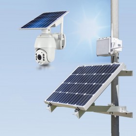 Kit vidéosurveillance 3G 4G autonome solaire avec une caméra pilotable solaire WiFi HD 1080P 64 Go