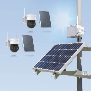 Kit videosurveillance 3G 4G autonome solaire waterproof avec 2 caméras solaires wifi uhd 2k 4mp detection humaine accès à distance via ios android 128Go 