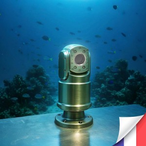 Caméra inspection pilotable sous marine titane, Ultra HD 8 Mpx, Zoom X30, connexion IP RJ45, étanche résistance 10 bar, Ø175mm, LED Blanche, câble 50 m