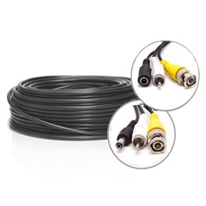 Câble vidéo RCA + alimentation de 25 mètres