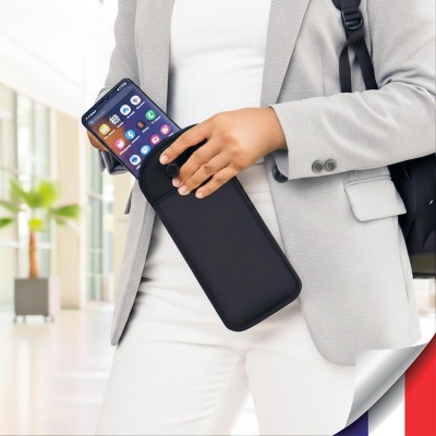 Pochette Faraday anti-ondes pour smartphones Étui anti-vol magnétique sans base, idéale pour écoles et établissements scolaires