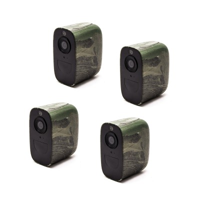 Kit de 4 caméras smart camouflages alarme WIFI 1080P IR invisible 128Go longue autonomie détection de mouvement audio bidirectionnel