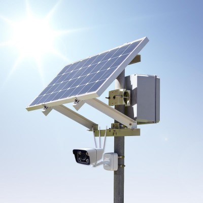 Kit vidéosurveillance 24h sur 24h caméra 4G 5 Mpx solaire autonome waterproof 128 Go
