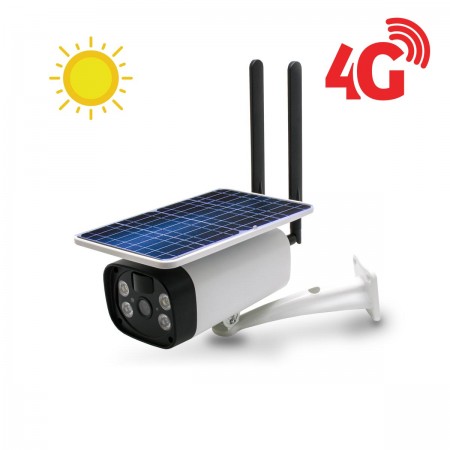 Caméra solaire IP GSM 4G HD 1080P 64 Go inclus waterproof Infrarouge accès à distance via iPhone Android