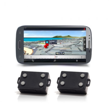 Kit de géolocalisation en temps réel écran tactile 5.3 et 2 balises GPS