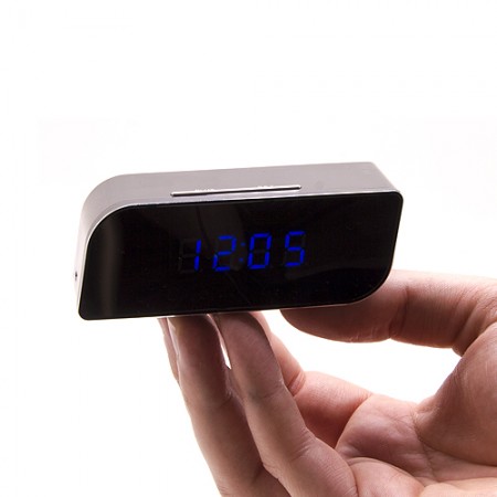 Caméra horloge de bureau 720P WiFi avec vision nocturne et accès à distance