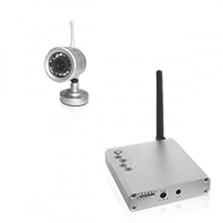 Kit micro caméra audio vidéo sans fil 2-4 Ghz 380 lignes couleur et infra rougeautomatique