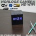 Mise en situation Horloge réveil alarme enceinte bluetooth micro caméra IP Wi-Fi HD avec vision nocturne