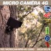 Kit micro caméra 4G HD 1080P longue autonomie waterproof avec détection de mouvement PIR et vision nocturne invisible 128 Go 