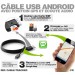 Fonctionnement Balise GPS dans un câble USB pour android