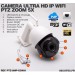 Caméra PTZ intelligente 4K UHD IP WiFi détection humaine autotracking IR Zoom X5 pilotable à distance via iPhone Android et PC