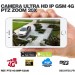 Caméra PTZ intelligente UHD 8MP IP GSM 4G
