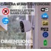 Smart caméra Wi-Fi HD 1080P grand angle avec batterie rechargeable 6 mois