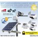 Kit vidéosurveillance 3G 4G autonome solaire avec 3 caméras solaires Wi-Fi HD 720P