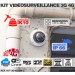Kit de vidéosurveillance 3G 4G intérieur/extérieur 