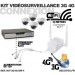 Kit de vidéosurveillance 3G 4G intérieur/extérieur