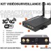 Kit de vidéosurveillance 3G 4G intérieur/extérieur 