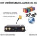 Kit de vidéosurveillance 3G 4G intérieur/extérieur 