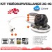 Kit de vidéosurveillance 3G 4G intérieur/extérieur 