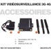 Kit de vidéosurveillance 3G 4G intérieur/extérieur 