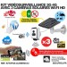 Kit 3 caméras solaires 3G 4G IP Wi-Fi extérieures HD 720P