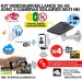 Kit 4 caméras solaires 3G 4G IP Wi-Fi extérieures HD 720P
