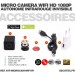 Accessoires Kit micro caméra WiFi HD 1080P autonome avec infrarouge invisible mémoire avec batterie longue autonomie 30A et microSD 32Go