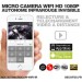 Application iOS Kit micro caméra WiFi HD 1080P autonome avec infrarouge invisible mémoire avec batterie longue autonomie 30A et microSD 32Go