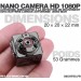 Kit mini caméra HD 1080P dimensions