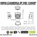 Mini caméra IP HD 1080P capteur pinhole 2MP 3.7mm 90° avec alarme audio et enregistrement sur carte micro SDHC