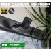 Mini caméra HD 1080P, grand angle 120°, vision nocturne invisible, détection de mouvement PIR,  longue autonomie avec 64 Go