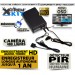 Kit caméra vidéo & detecteur PIR avec enregistrement longue autonomie 